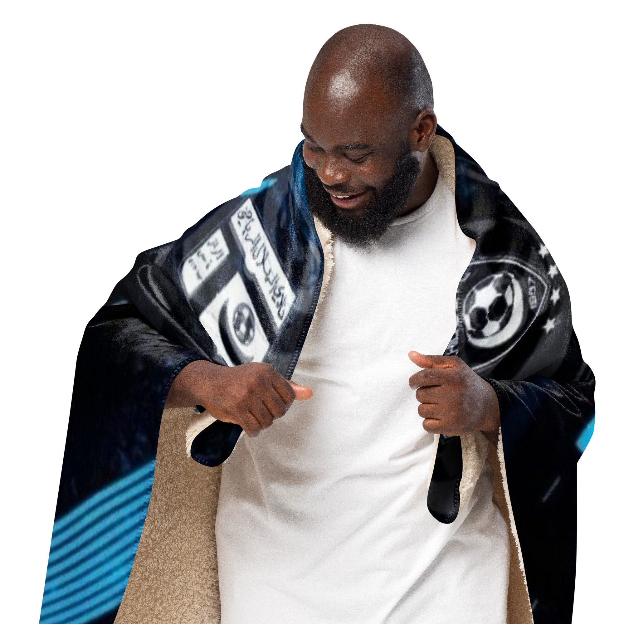 Al Hilal Saudi Club Blue Power Sherpa Blanket – Cozy Gift for Al Hilal Fans - Image 17