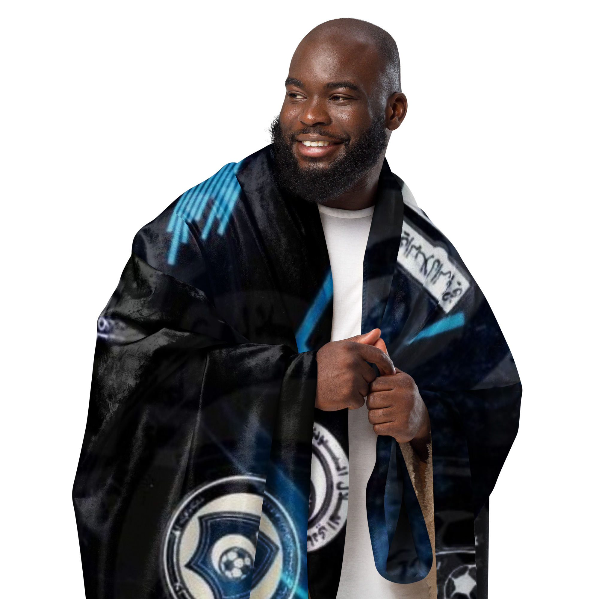 Al Hilal Saudi Club Blue Power Sherpa Blanket – Cozy Gift for Al Hilal Fans - Image 16