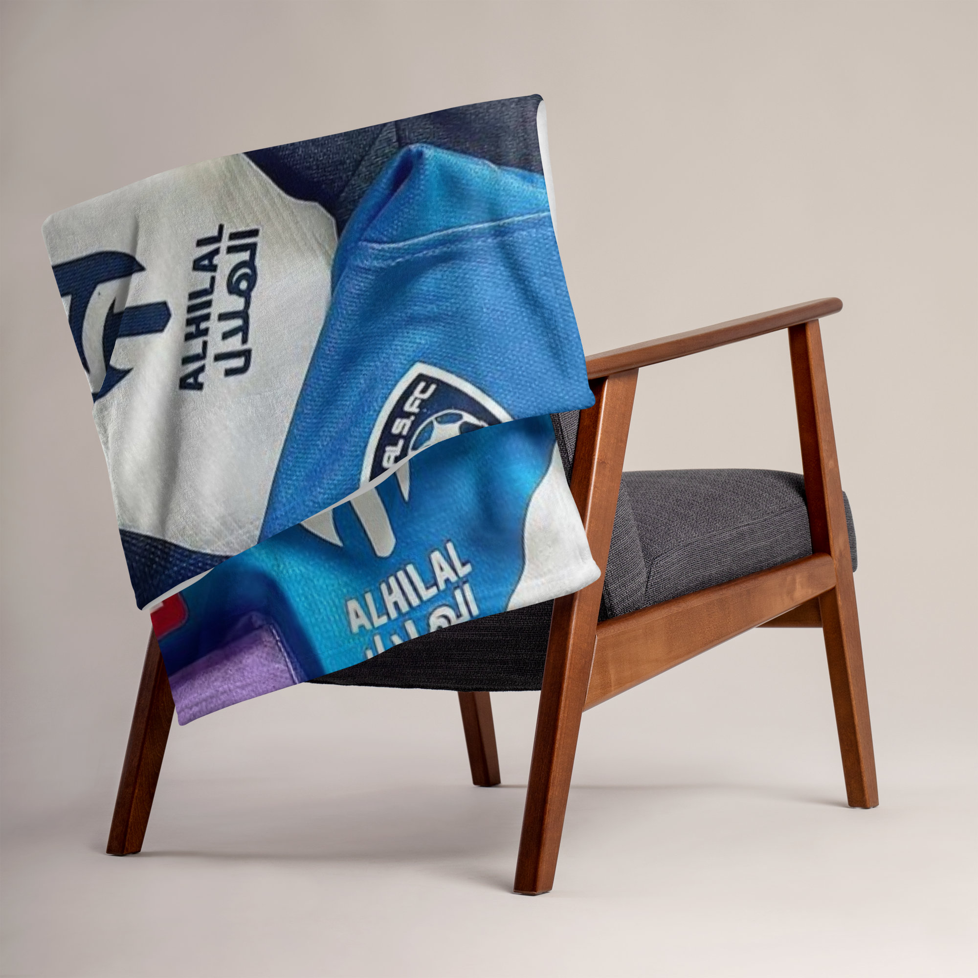 Al Hilal Saudi Club Blue Power All-In-One Throw Blanket – Football Fan Gift - Image 5
