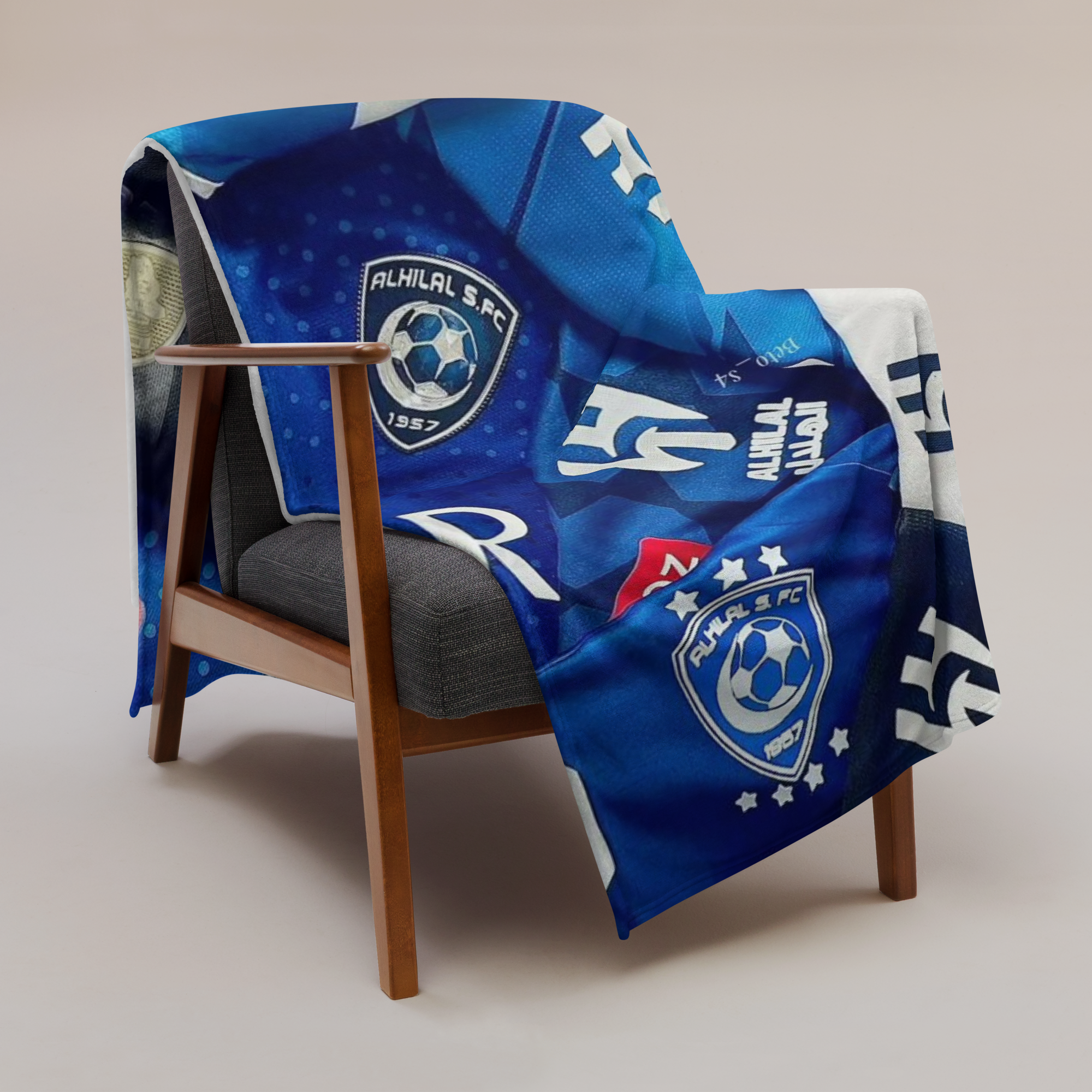 Al Hilal Saudi Club Blue Power All-In-One Throw Blanket – Football Fan Gift